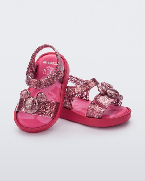 Mini Melissa open-toe touch-strap sandals - Purple