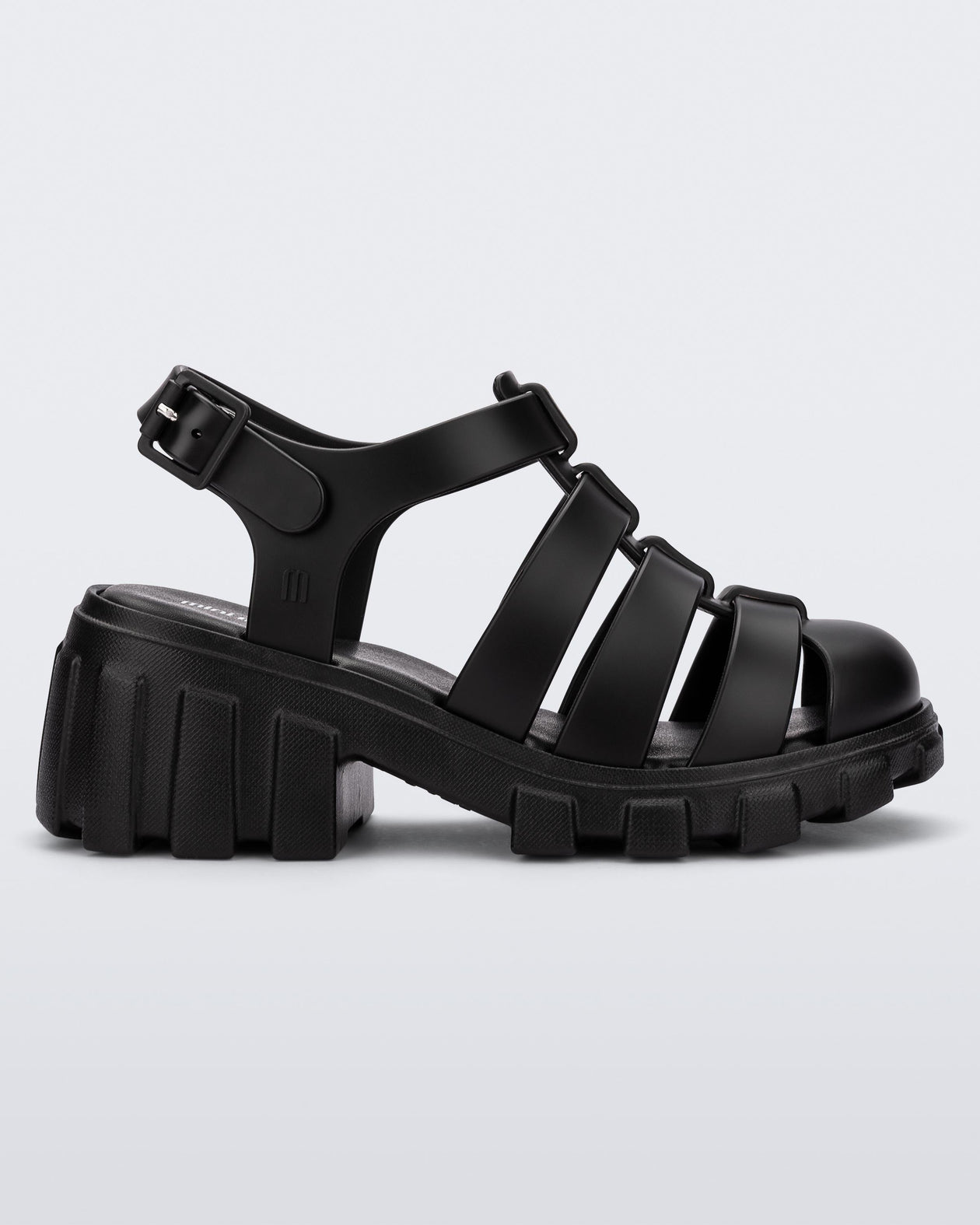 Mini Melissa metallic touch-strap sandals - Black