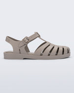 Side angle of a matte beige Possession adult fisherman style sandal