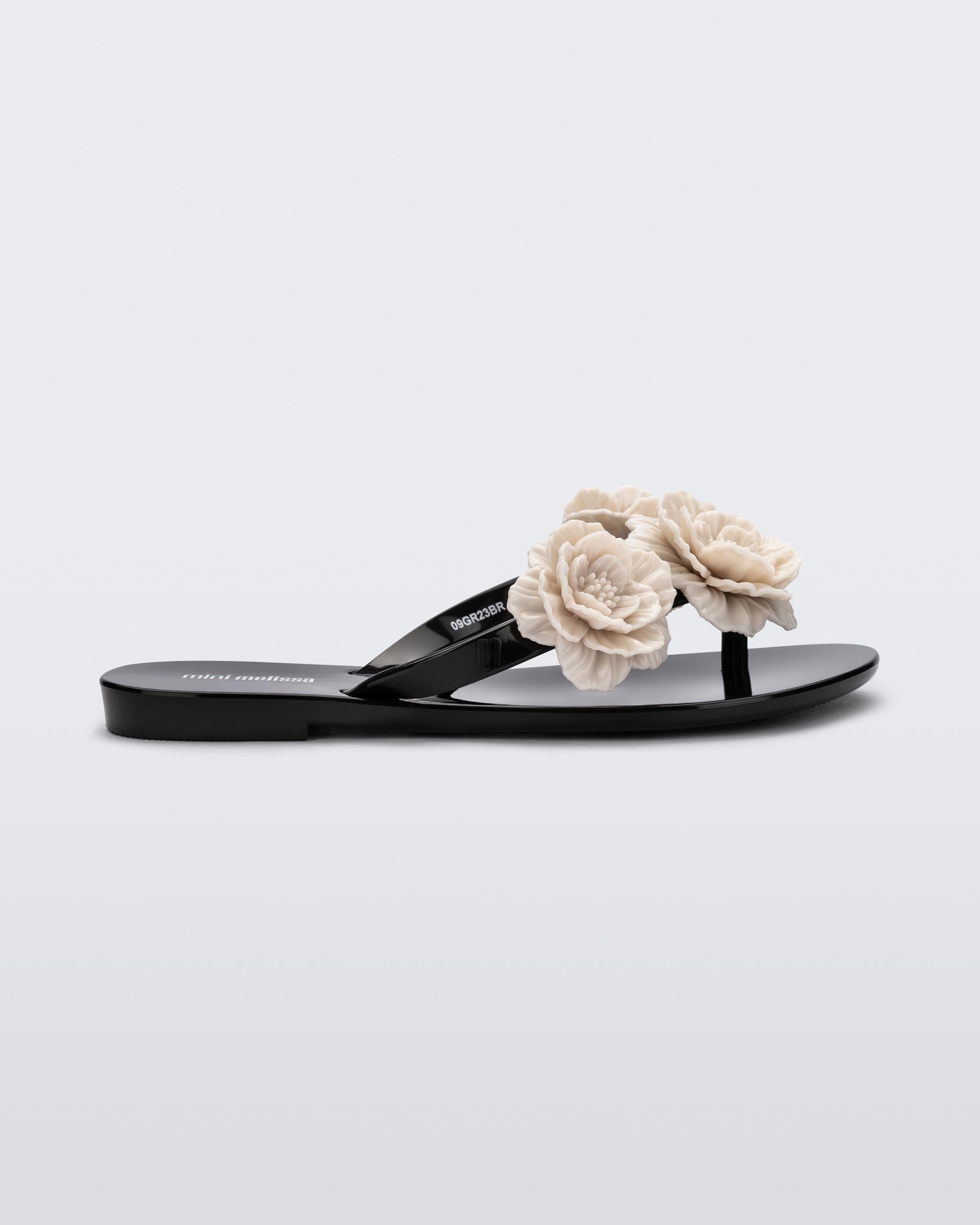 Mini Melissa floral-print open-toe sandals - Neutrals