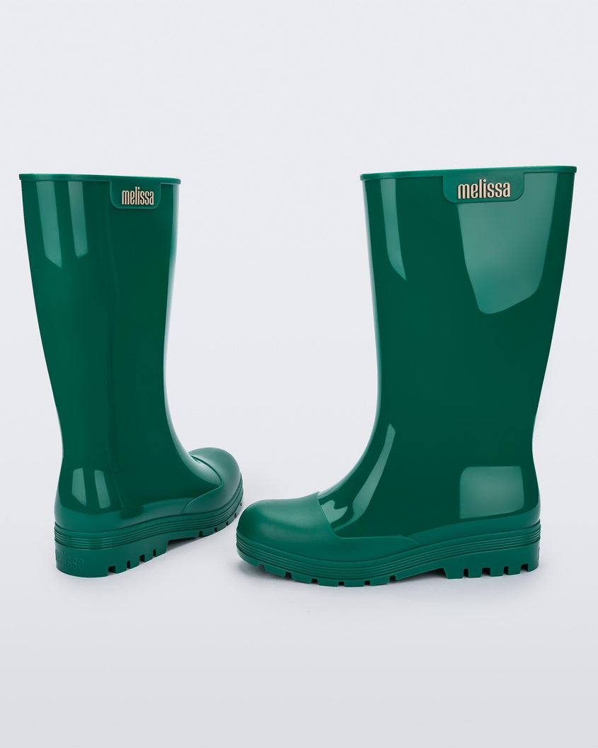 Green welly outlet boots