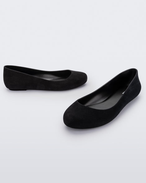 Sweet Love Velvet Flat in Black Flocked – Melissa Shoes