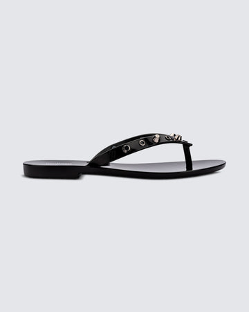 Harmonic Studs Flip Flop in Black Melissa Shoes