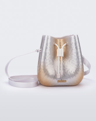 Product element, title Lux Bag in Silver/Gold
 price $79.00