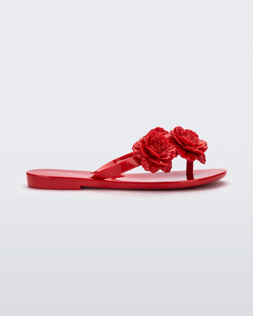 Red jelly cheap flip flops