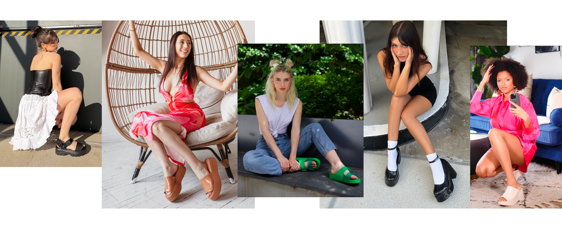 collage of models wearing melissa