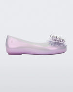 Side view of a purple Sweet Love Butterfly flat/