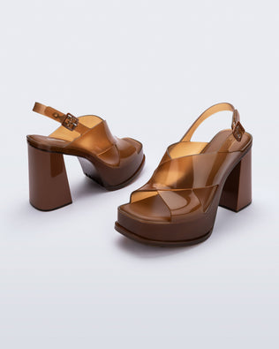 Product element, title Dance Heel in Brown
 price $139.00