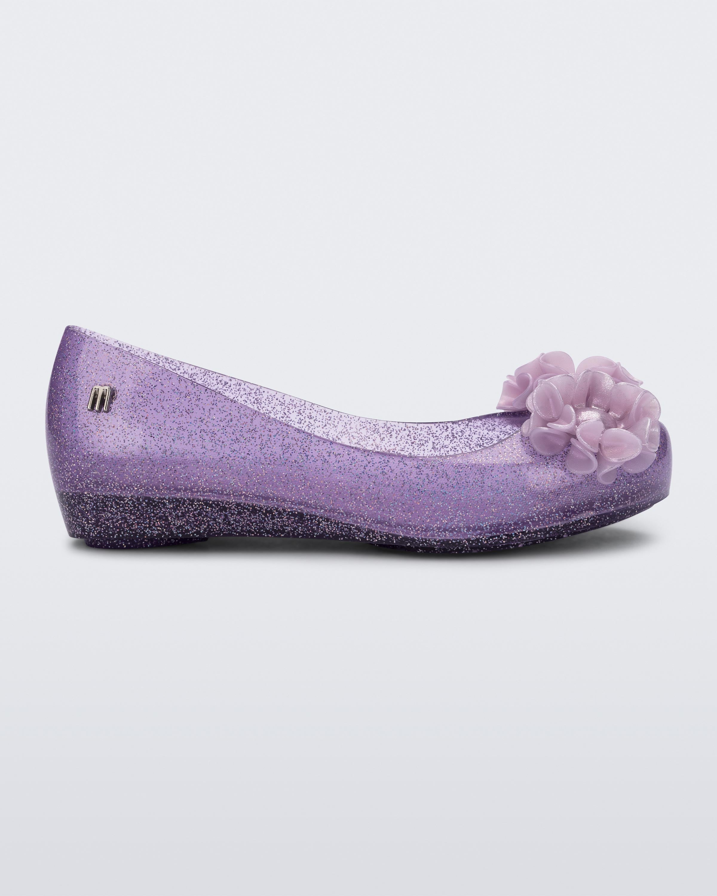 Ultragirl Springtime Flat in Glitter Lilac for Kids – Mini Melissa Shoes