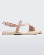 Side view of a pink Cassie sandal