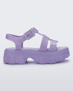 Side view of a lilac Ella platform sandal