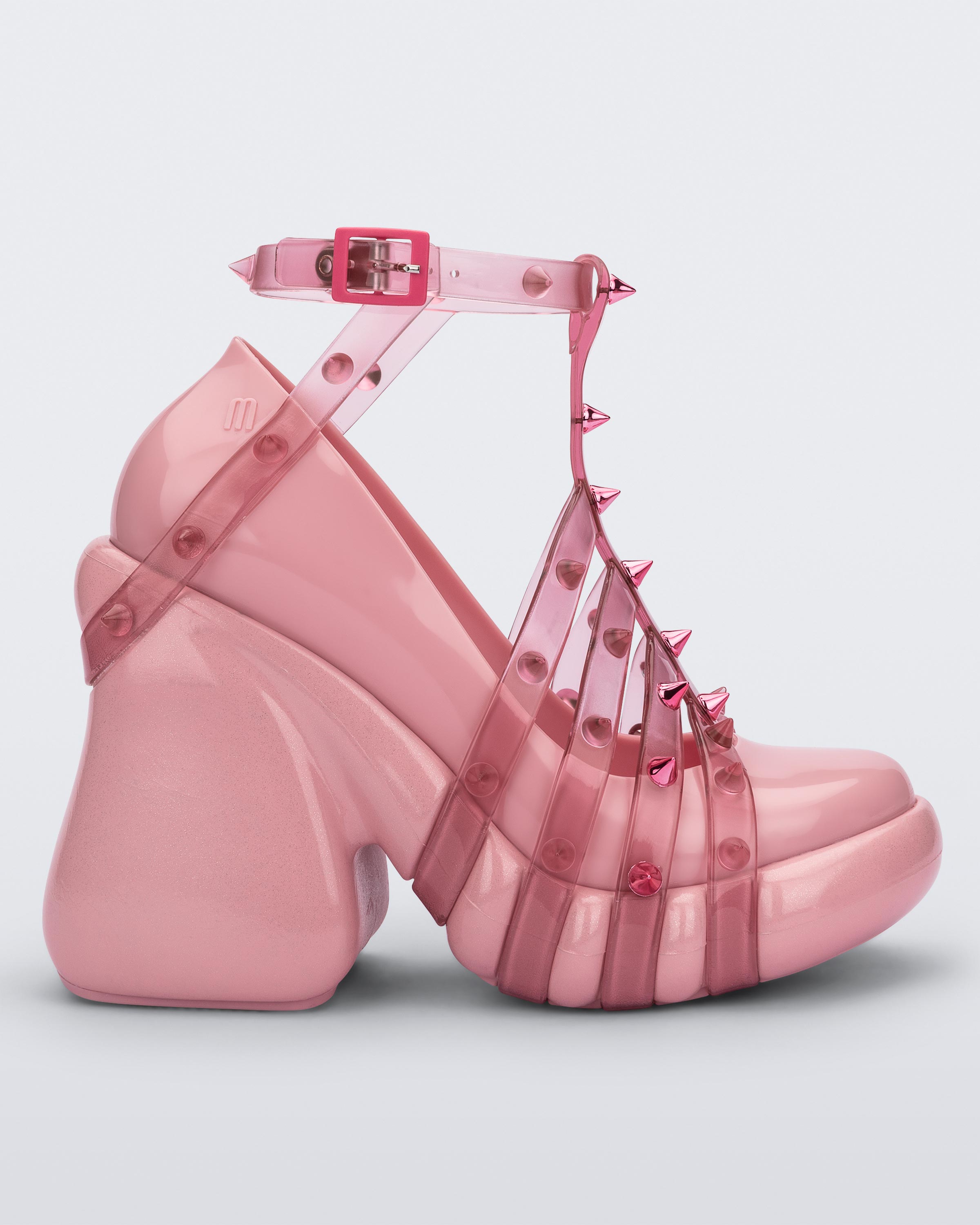 Punk Love Heel Platform in Pink/Transparent Pink – Melissa Shoes