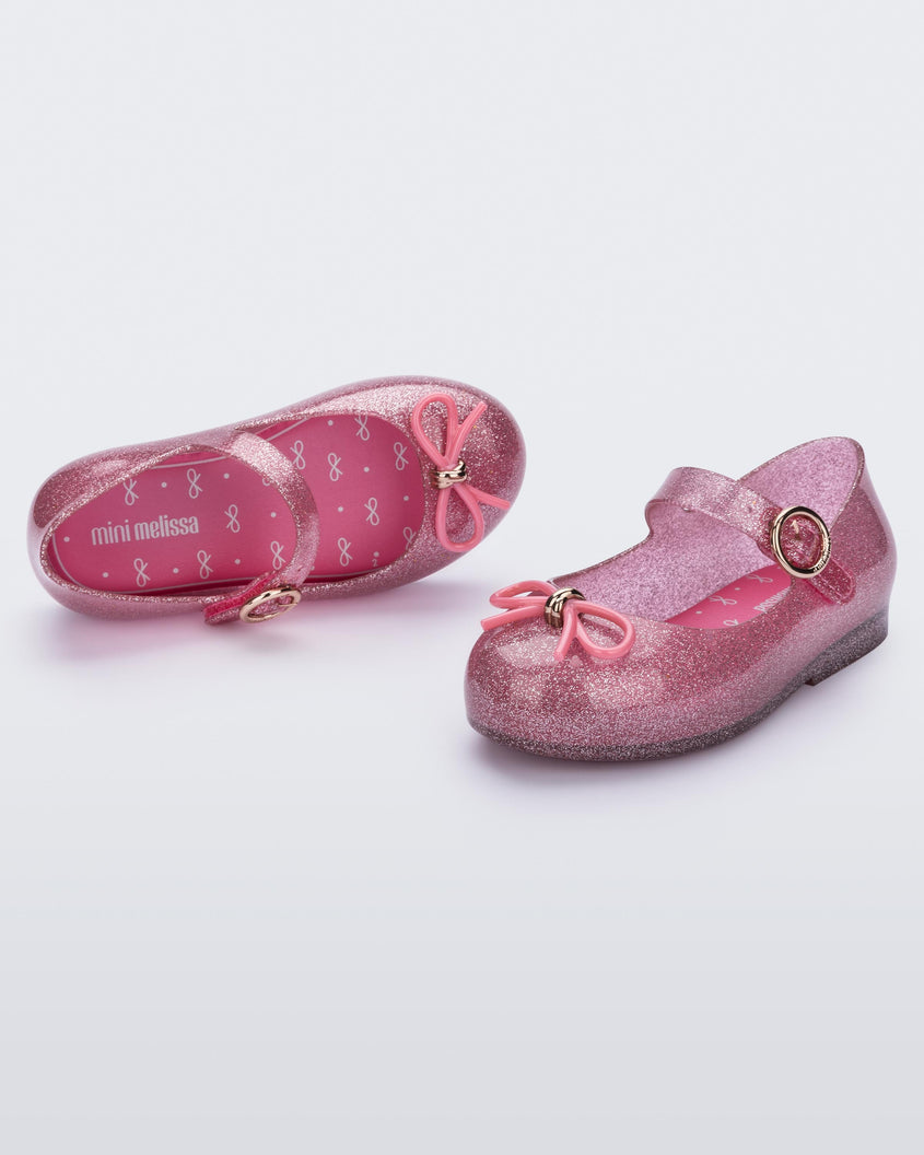 Sweet Love Flat in Pink Glitter for Babies – Mini Melissa Shoes