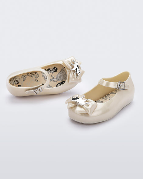 Outlet Mini Melissa Disney Princess mini Dora Mary Jane clear gold size 2 girls- BNIB!