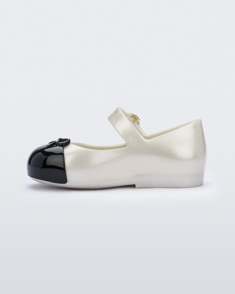 Mini Melissa Sweet Love Cap Toe Pearly White/Black Product Image 3