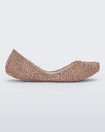 Side view of pink Melissa Campana ballet flat.